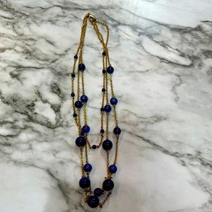 Blue and gold necklace